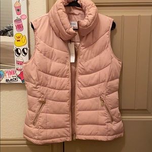 calvin klein pale pink puffy vest